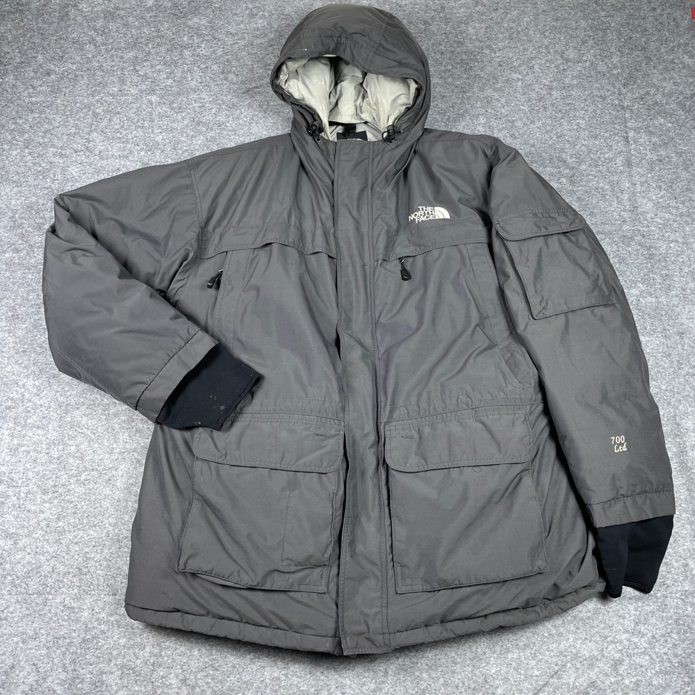 The North Face Parka Mens XXL Gray 700 Ltd Down Hooded Insulated Puffer Jacket